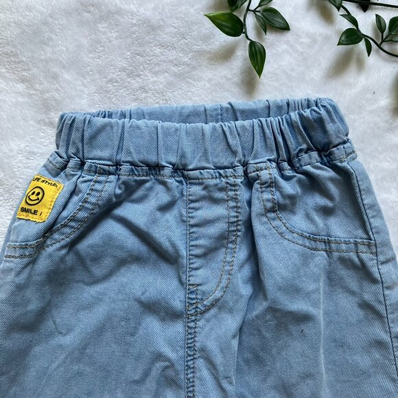 FREE w/ Purchase Denim Jogger Pants Size 110 (4T/5T) | Light Blue Elastic GUC - Picture 3 of 16